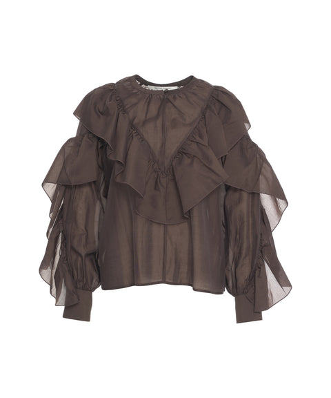 Camicetta con dettagli a balze 'Fria'