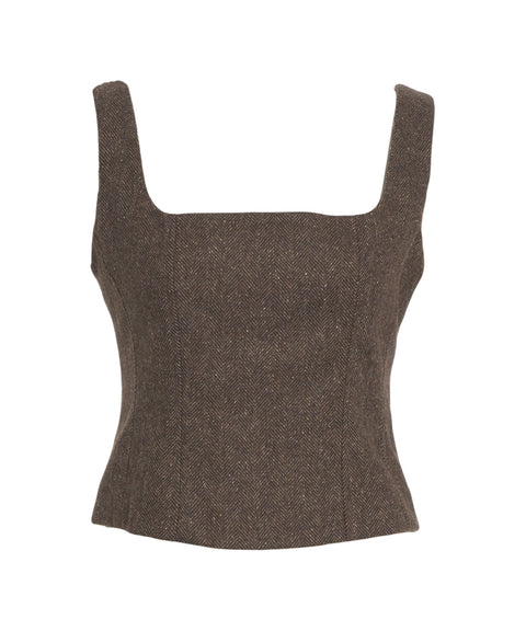 Bustier-Top mit Karree-Ausschnitt