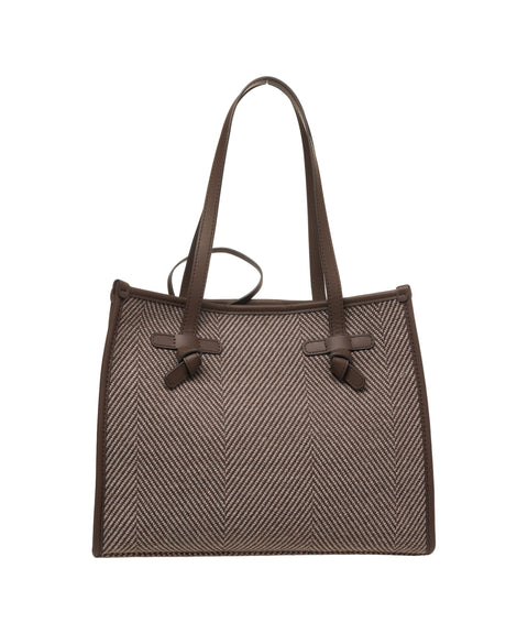 Shopper con dettagli in Pelle