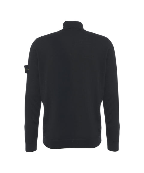Rollkragenpullover mit Logodetail