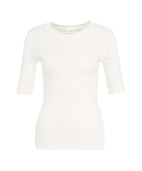 T-Shirt con Maniche a Tre Quarti