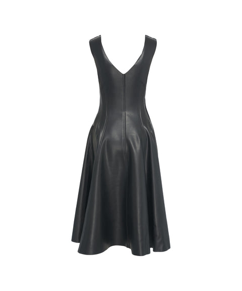 Midikleid aus Kunstleder