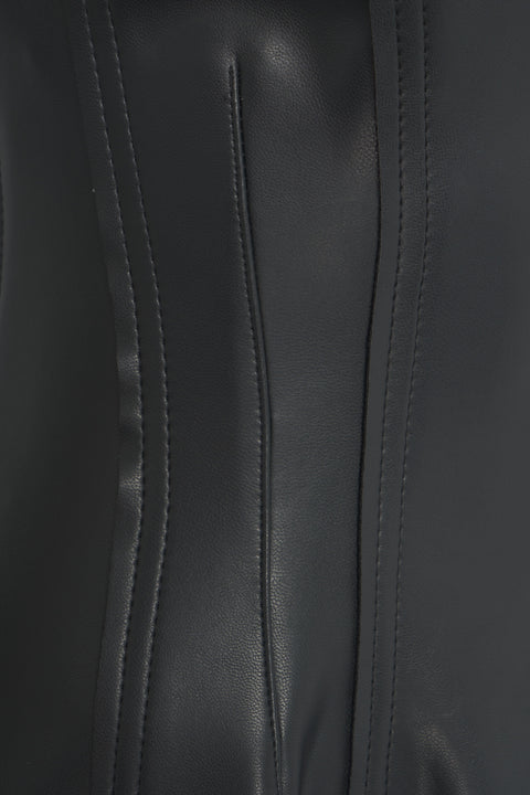 Midikleid aus Kunstleder