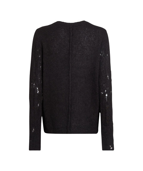 Maglione con effetto destroyed