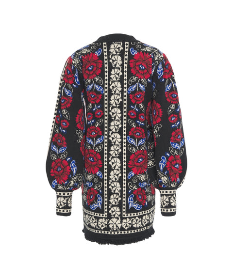 Strickkleid mit Floralem Muster