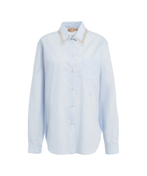 Blusa con applicazione strass