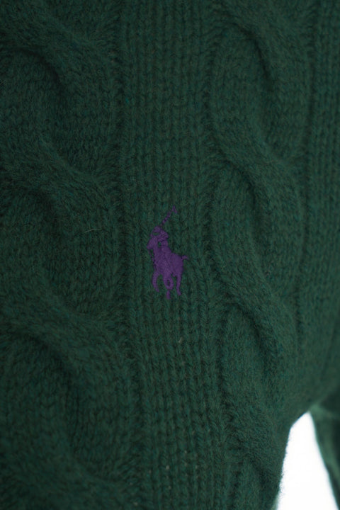 Cardigan con motivo a trecce