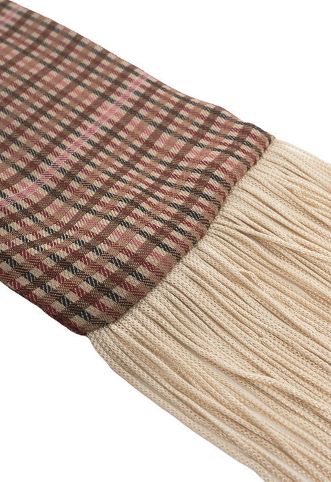 Sciarpa con dettagli sfrangiati