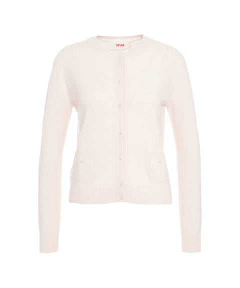 Strickjacke mit Perlknöpfen