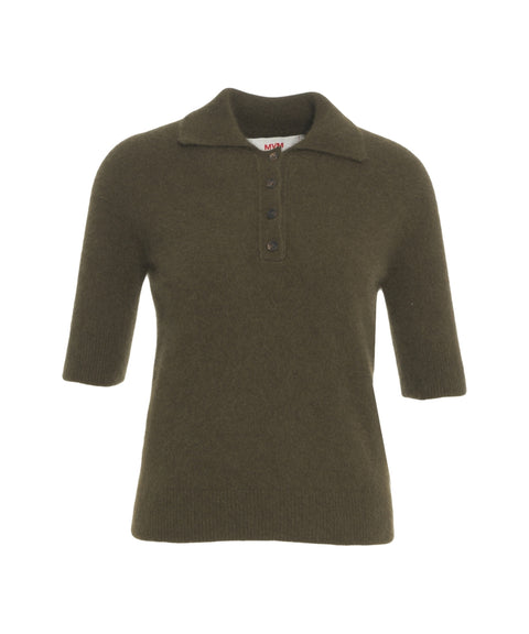 Polo a maglia in racoon