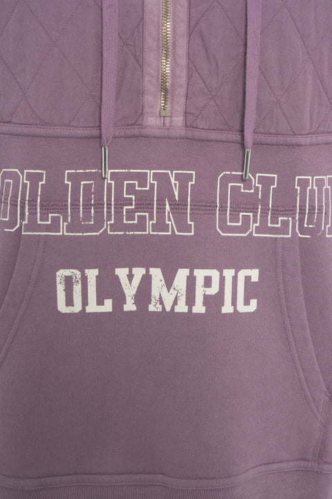 Felpa con cappuccio e dettaglio trapuntato