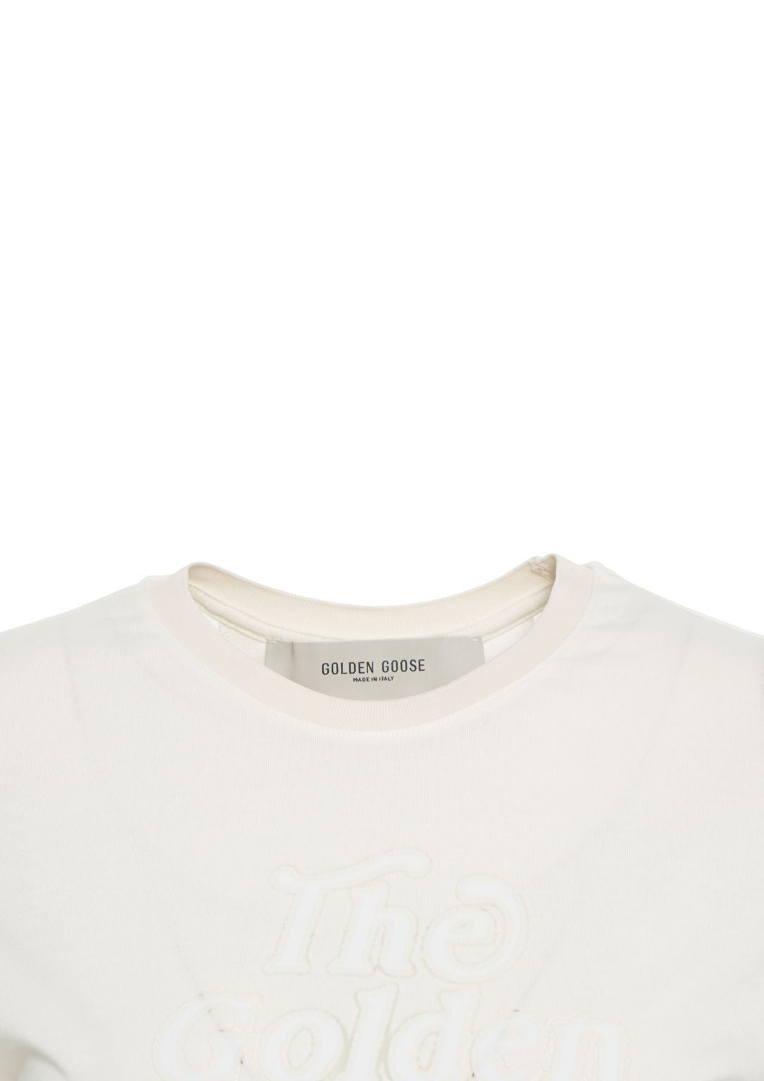 Golden Goose T-shirt with logo embroidery White Women – MAXIMILIAN.it
