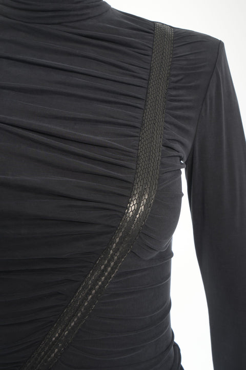 Maxi dress with ruching