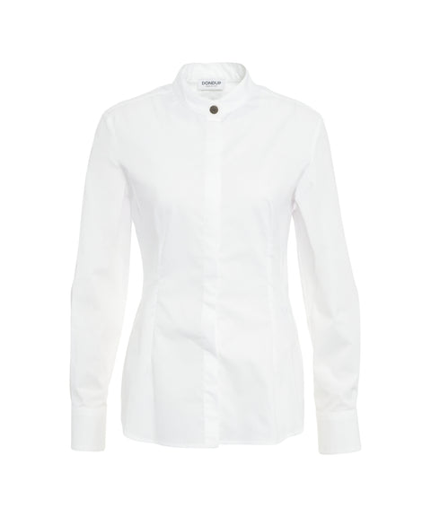 Blusa con collo alla coreana