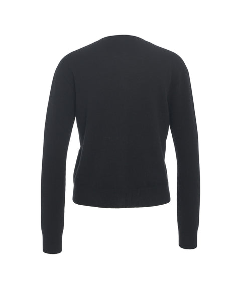 Cardigan con bottoni in perla