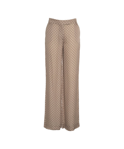 Palazzohose mit Logoprint