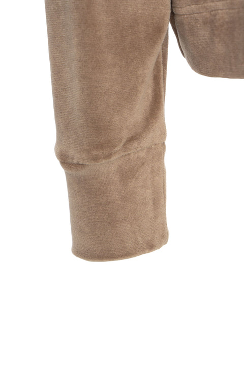 Felpa con cappuccio in velluto