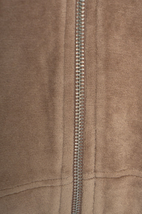 Felpa con cappuccio in velluto