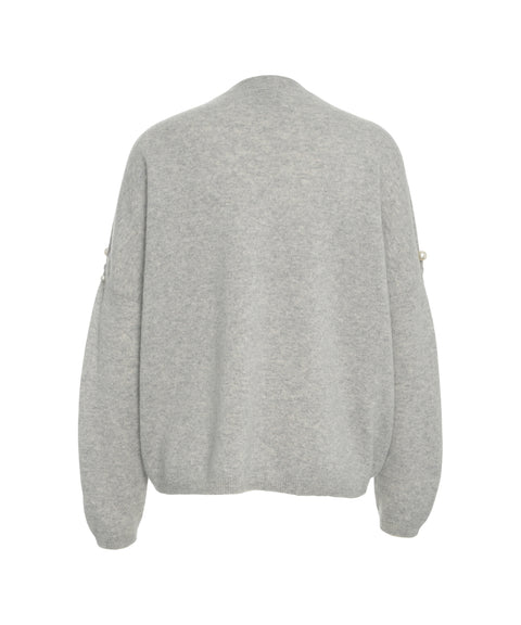 Maglione in cashmere con perle