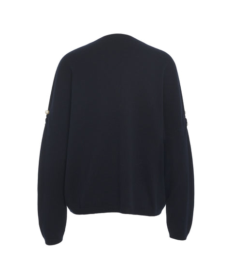 Maglione in cashmere con perle