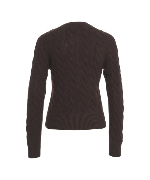 Strickjacke mit Logostickerei