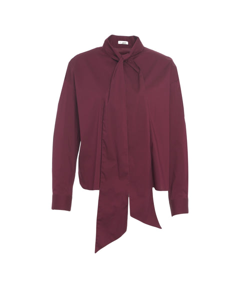 Bluse mit Schleifenkragen