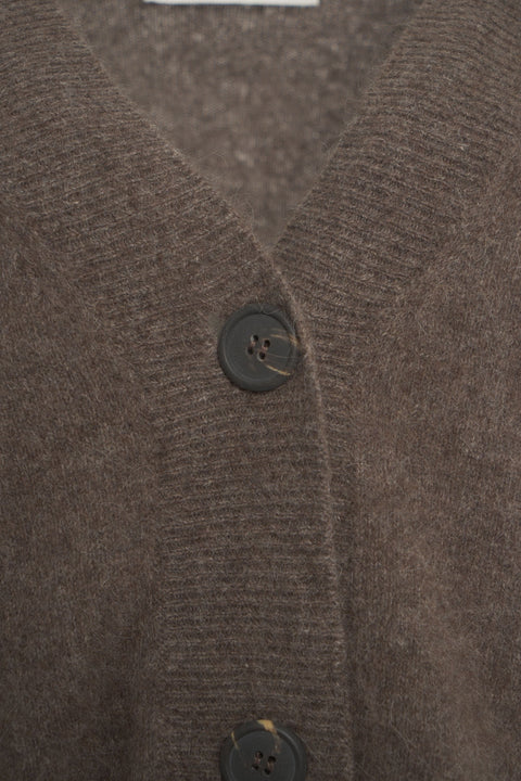 Cardigan in lana di procione