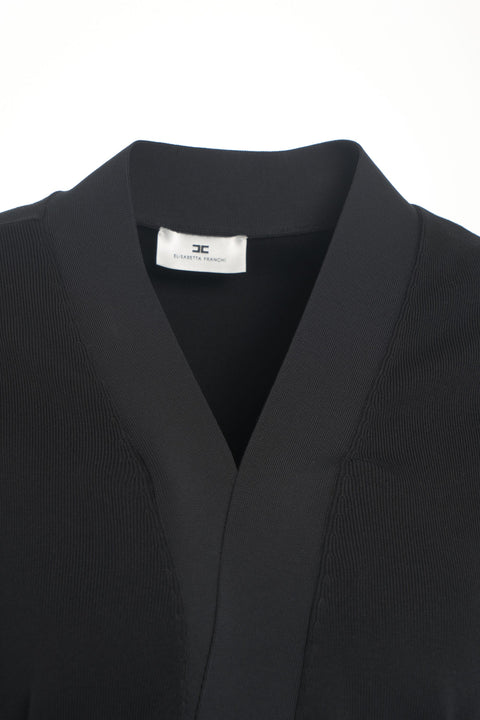 Cardigan con cintura in vita