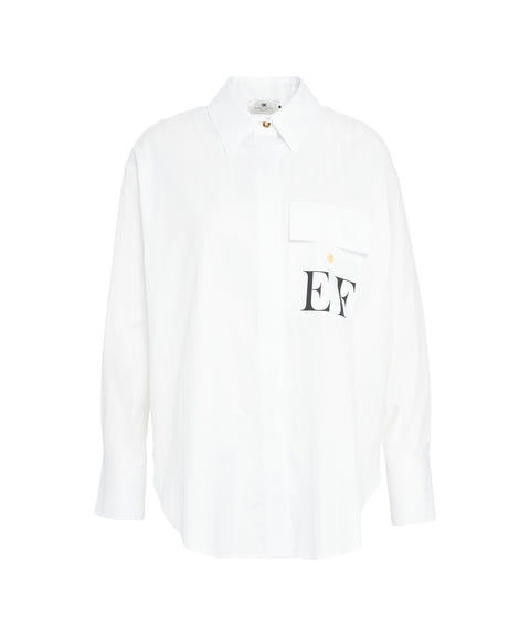 Oversize Bluse mit Logo