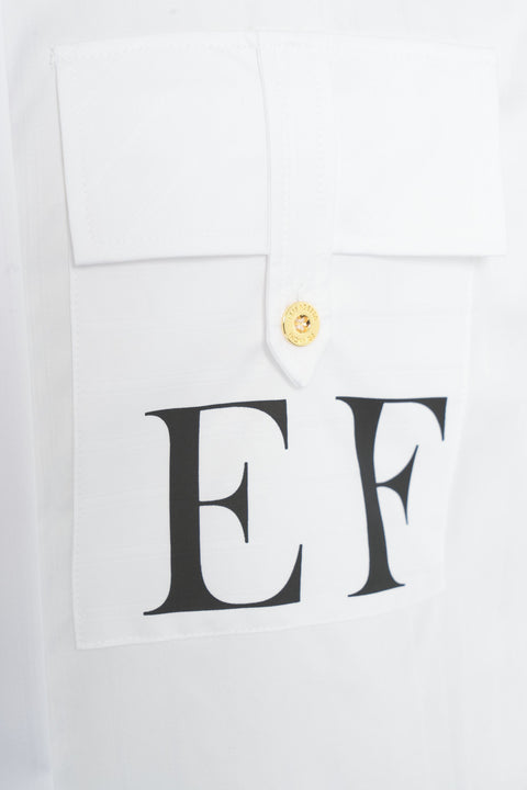 Oversize Bluse mit Logo