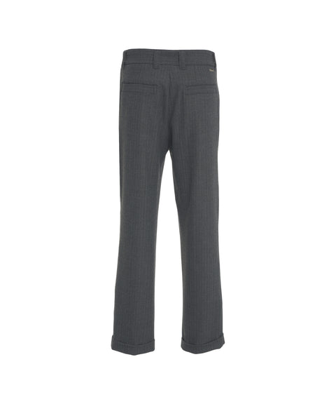 Pantaloni chino gessati