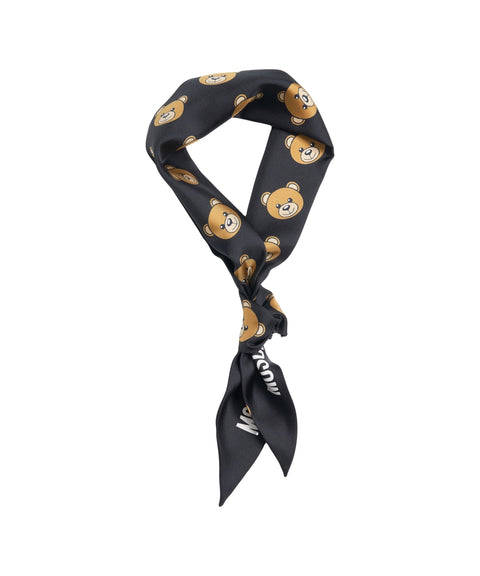 Moschino Foulard in seta Nero Donna –