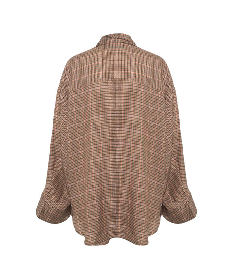 Blusa con collo a fiocco