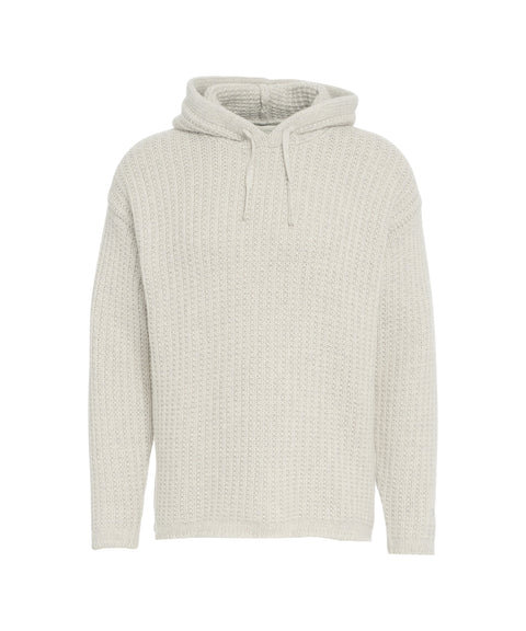 Felpa in maglia con cappuccio