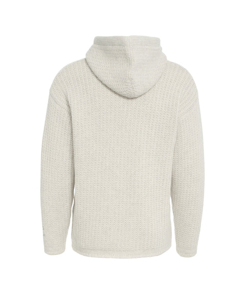 Felpa in maglia con cappuccio