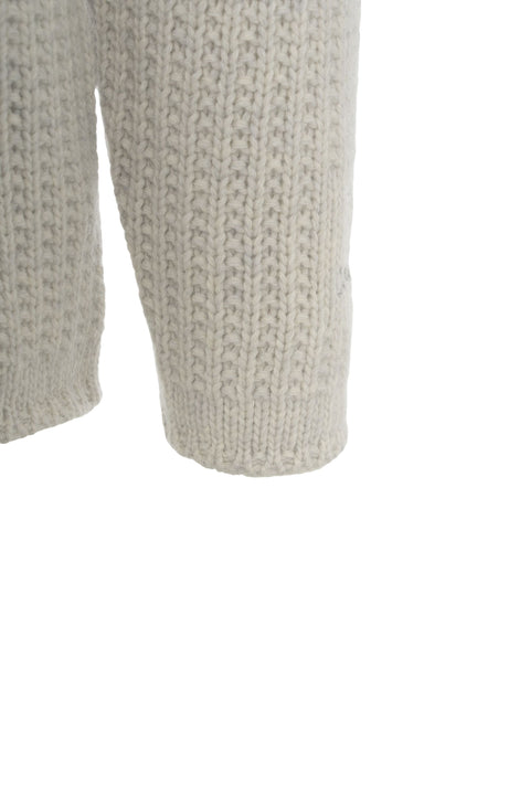 Felpa in maglia con cappuccio