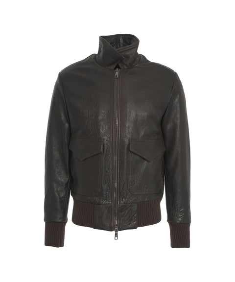 Giacca bomber in nappa
