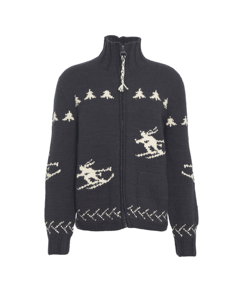 Cardigan con motivo norvegese