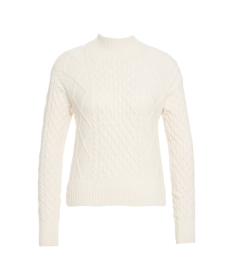 Pullover mit Zopfstrickmuster