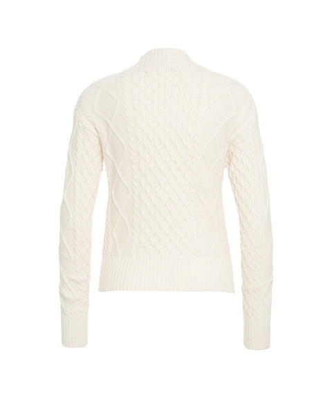 Pullover mit Zopfstrickmuster