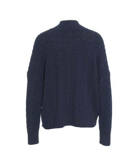 Maglione con motivo a trecce