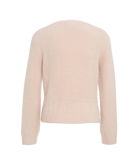 Teddy Pullover mit Brosche