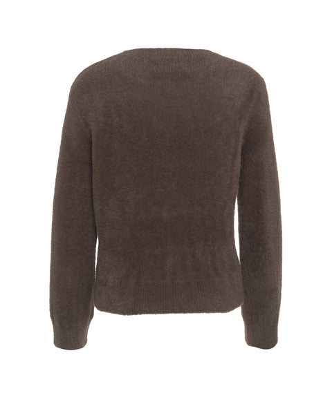 Maglione teddy con spilla