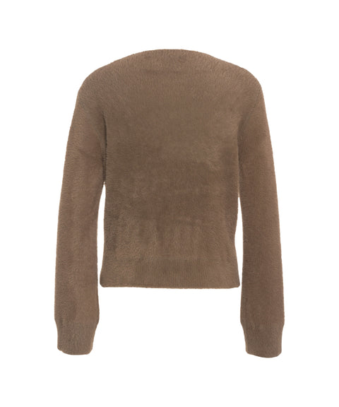 Teddy Pullover mit Brosche