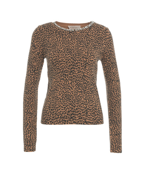 Pullover mit Animal-Print