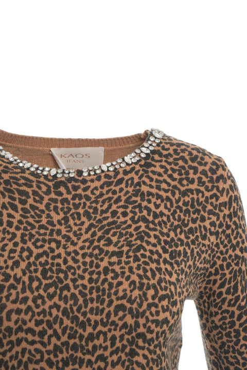 Pullover mit Animal-Print