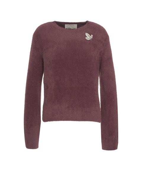 Teddy Pullover mit Brosche