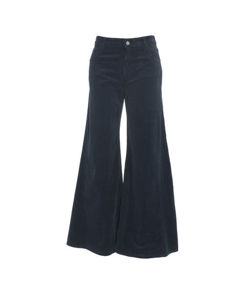 Kaos Pantaloni wide leg Blu Donna –