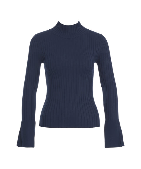 Gerippter Strickpullover