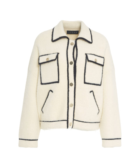 Strickjacke mit Piping